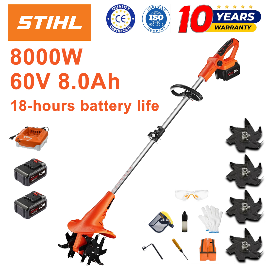 (Trajanje baterije 18 sati) 8000W plug + 60V 8.0Ah litijska baterija * 2 + brzi punjač * 1 + nož ​​pluga * 4 + razni dodaci
