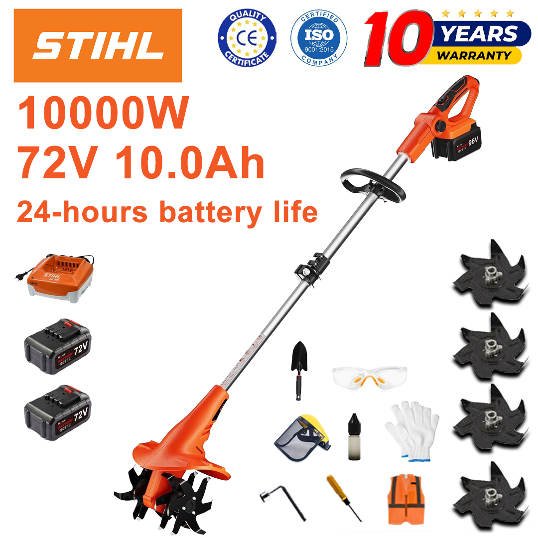 (Trajanje baterije 24 sata) 10000W plug + 72V 10.0Ah litijska baterija * 2 + brzi punjač * 1 + lopata * 1 + nož ​​pluga * 4 + razni dodaci