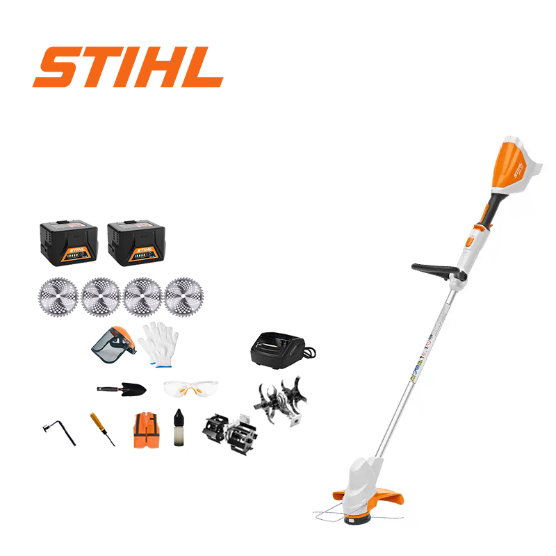 (Trajanje baterije: 18 sati) Kosilica bez četkica od 8000 W * 1 + baterija 48 V 8,0 Ah * 2 + punjač * 1 + listovi kružne pile * 4 + plug * 1 + lopata * 1 + rukavice * 1 + zaštitne naočale * 1 + kaciga * 1 + zaštitni odvijač * 1 + zaštitno ulje * 1 + kutni odvijač * 1 + ulje za podmazivanje * 1 + kutija s alatom * 1